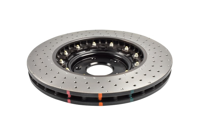 Disc Frana DBA 5000 Series Crossed Drilled & Dimpled Black Hat Fata 360mm Hyundai Kona N / Hyundai i30 N DBA53148BLKXD