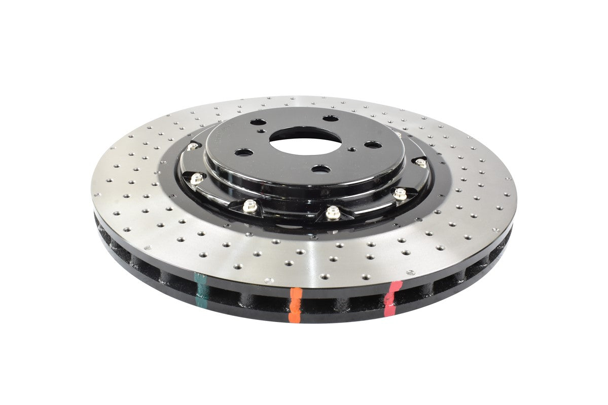Disc Frana DBA 5000 Series Crossed Drilled & Dimpled Black Hat Fata 356mm Toyota Corolla / Toyota Yaris DBA53922BLKXD