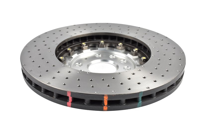 Disc Frana DBA 5000 Series Crossed Drilled & Dimpled Silver Hat Fata 357mm Volkswagen Arteon / Volkswagen Tiguan DBA53927SLVXD
