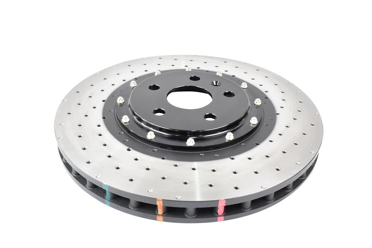 Disc Frana DBA 5000 Series Crossed Drilled & Dimpled Black Hat Fata 390mm Chevrolet Camaro DBA53940BLKXD