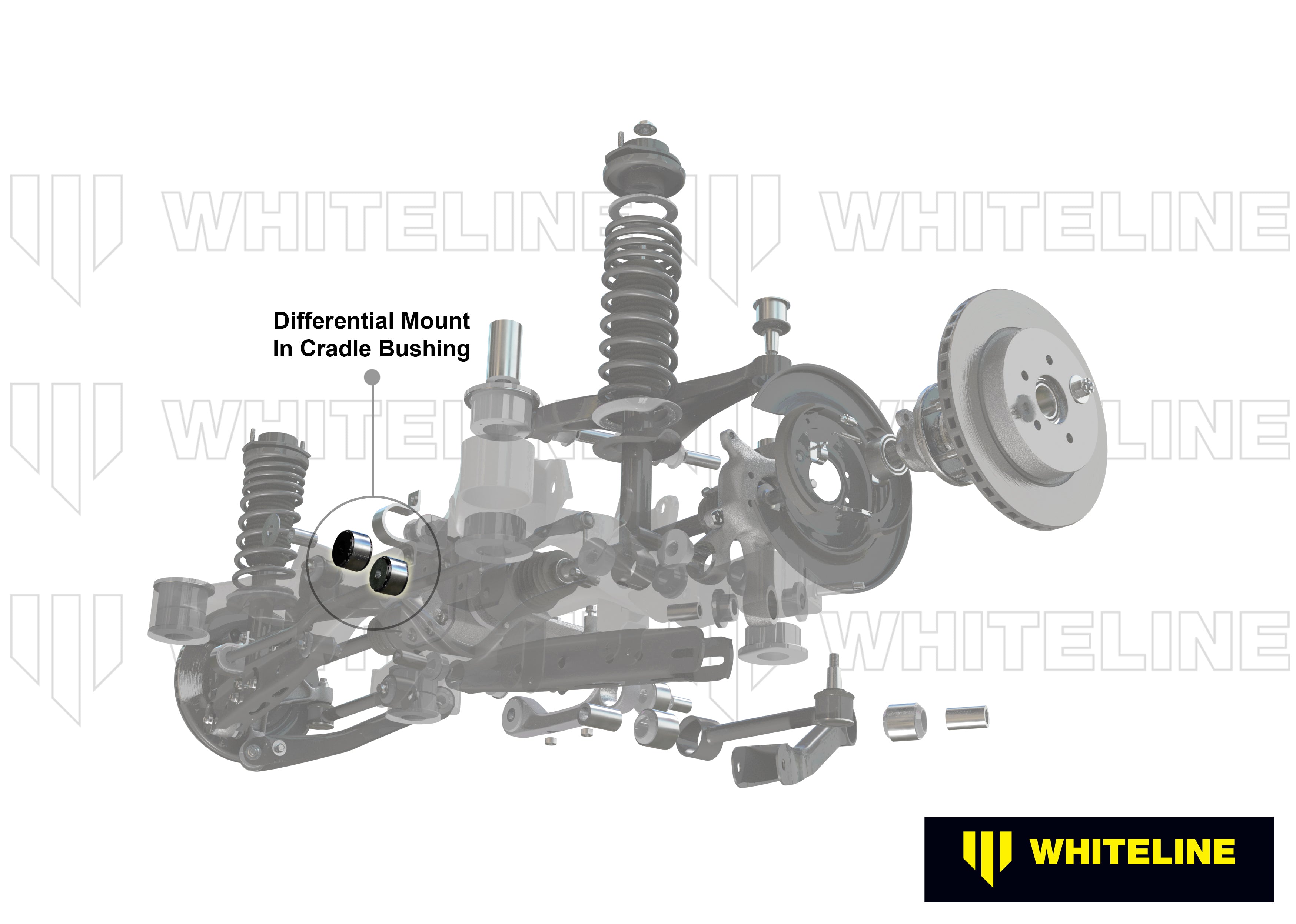 Set bucse suport diferential spate Whiteline pentru Subaru Forester - KDT906
