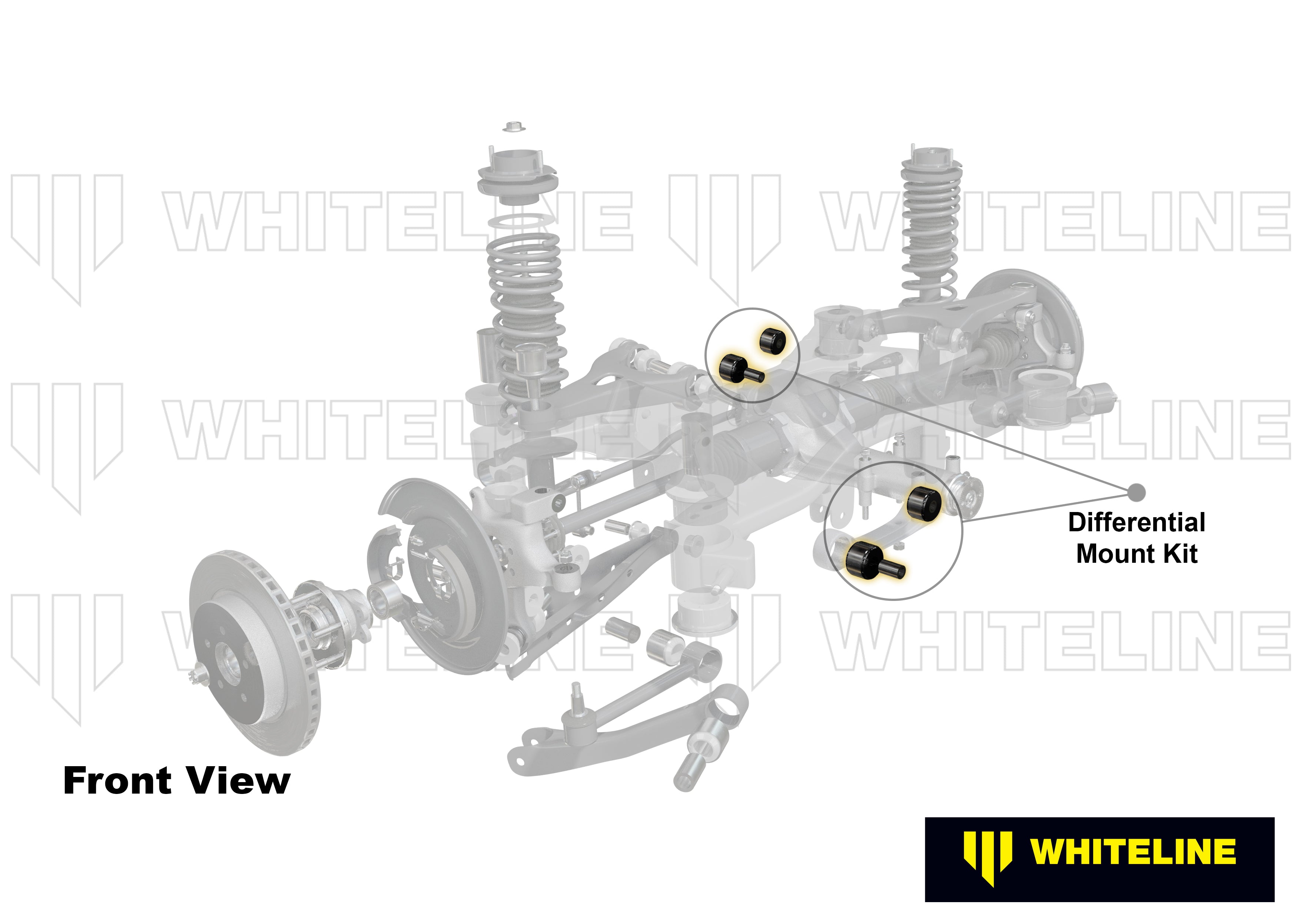 Set bucse suport diferential Whiteline pentru BMW Seria 3 - KDT982