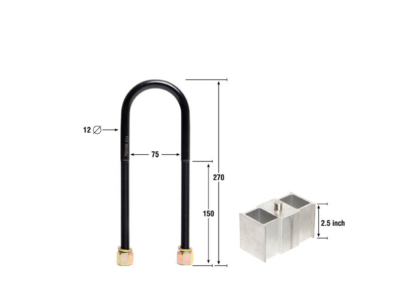 Kit coborare suspensie 2.5 inch (lowering blocks) Whiteline pentru Universal Products Lowering Blocks - KLB102-25