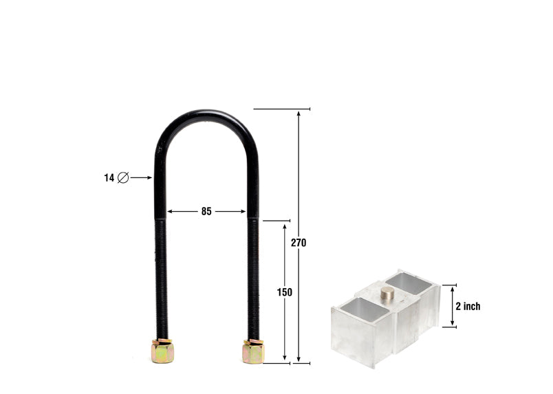 Kit coborare suspensie 1.5 inch (lowering blocks) Whiteline pentru Universal Products Lowering Blocks - KLB103-15