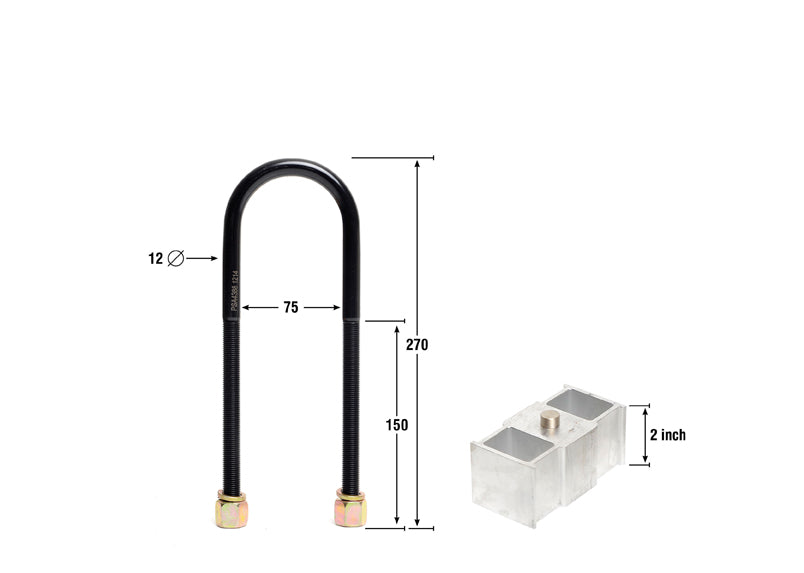 Kit coborare suspensie 2 inch (lowering blocks) Whiteline pentru Universal Products Lowering Blocks - KLB104-20