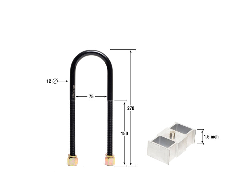 Kit coborare suspensie 1.5 inch (lowering blocks) Whiteline pentru Universal Products Lowering Blocks - KLB105-15
