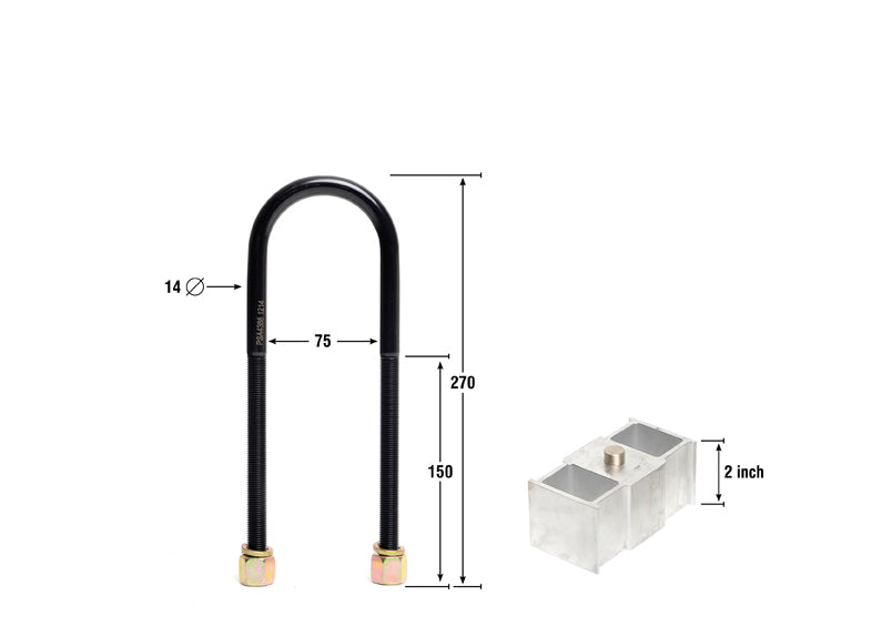 Kit coborare suspensie 2 inch (lowering blocks) Whiteline pentru Universal Products Lowering Blocks - KLB106-20