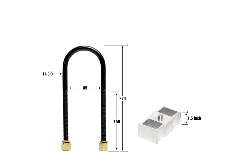 Kit coborare suspensie 1.5 inch (lowering blocks) Whiteline pentru Universal Products Lowering Blocks - KLB108-15