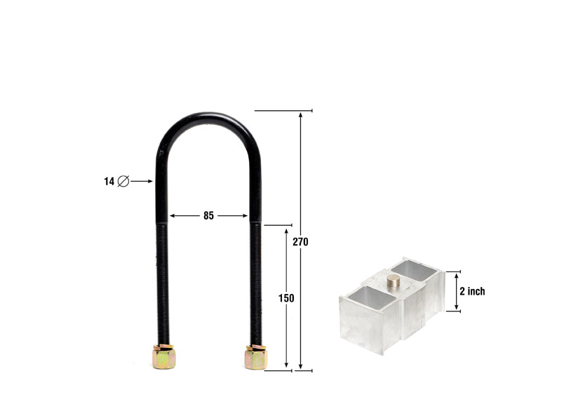 Kit coborare suspensie 2 inch (lowering blocks) Whiteline pentru Universal Products Lowering Blocks - KLB108-20