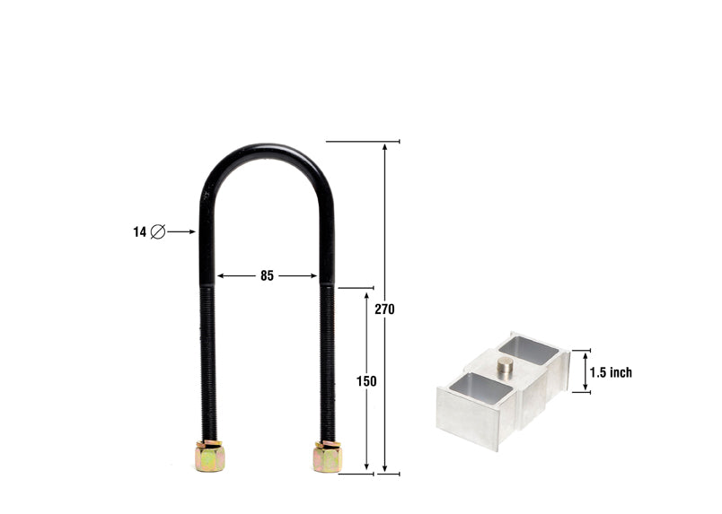 Kit coborare suspensie 1.5 inch (lowering blocks) Whiteline pentru Universal Products Lowering Blocks - KLB109-15