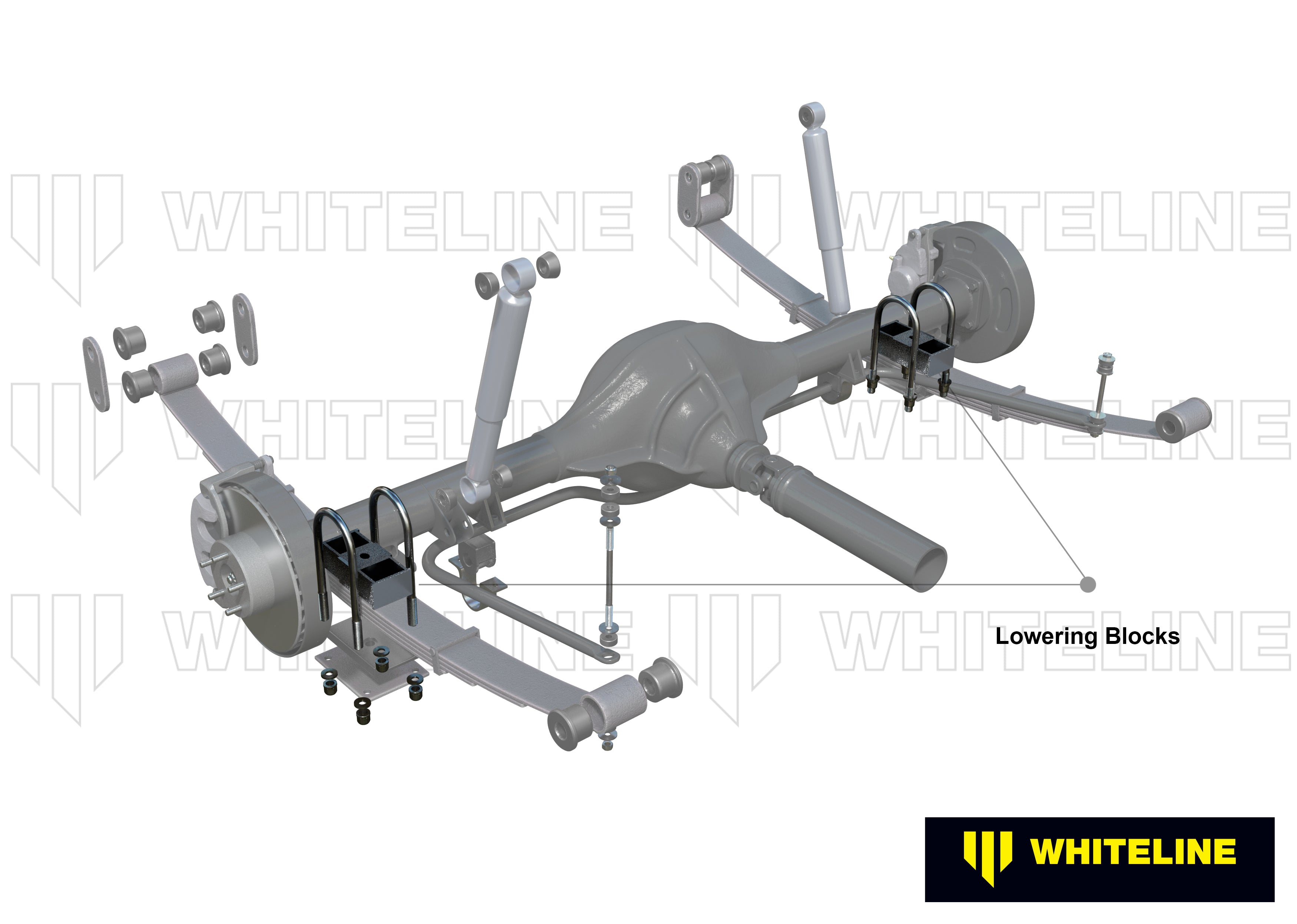 Kit coborare suspensie 2.5 inch (lowering blocks) Whiteline pentru Universal Products Lowering Blocks - KLB109-25