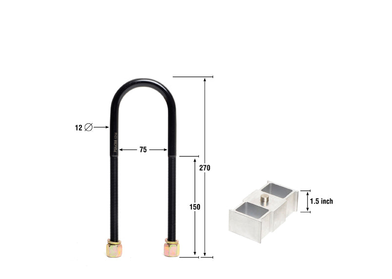 Kit coborare suspensie 1.5 inch (lowering blocks) Whiteline pentru Universal Products Lowering Blocks - KLB112-15