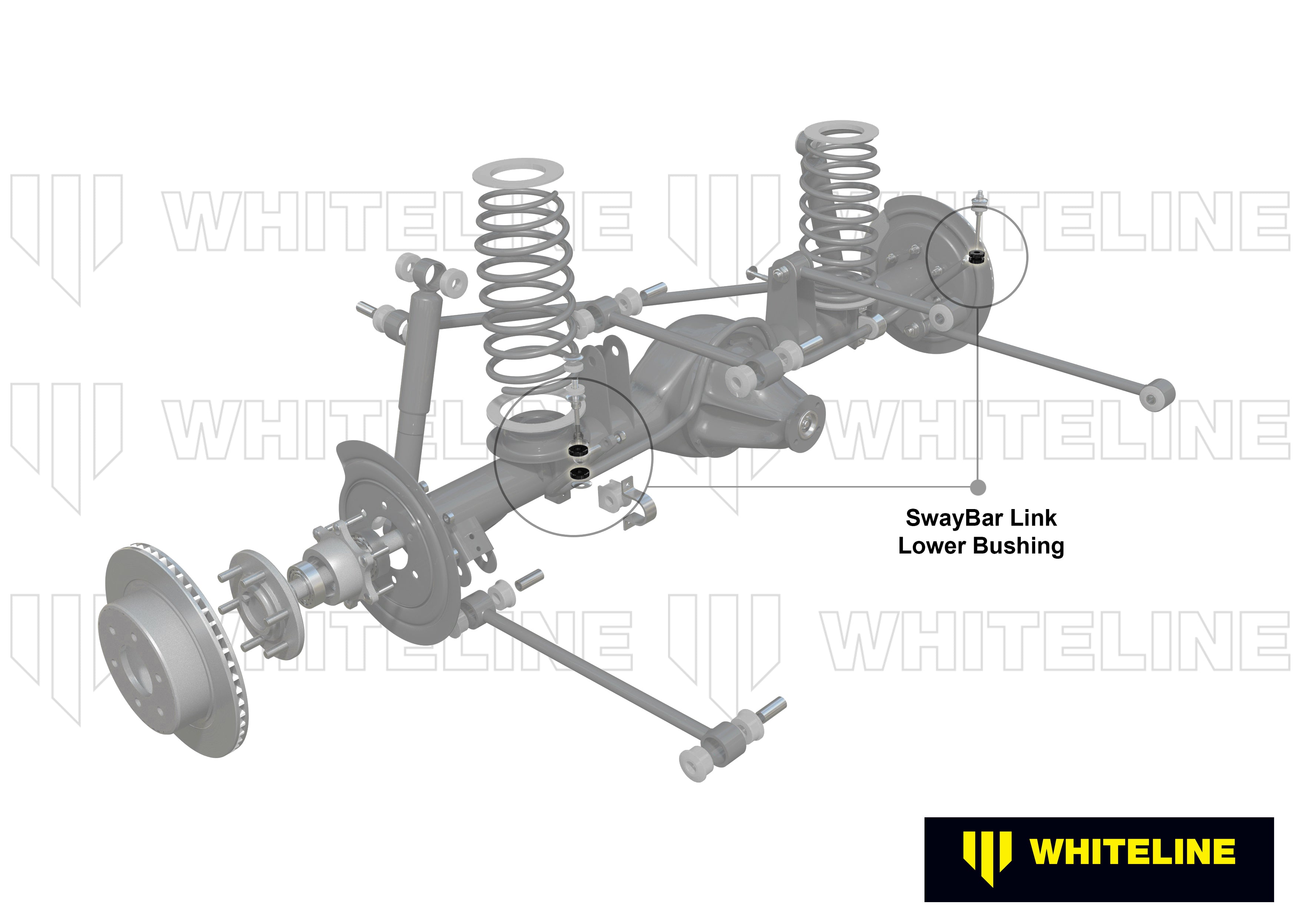 Bieleta antiruliu lower bucsa kit reparatie Whiteline pentru Lexus Lx / Toyota Land Cruiser - KSK125