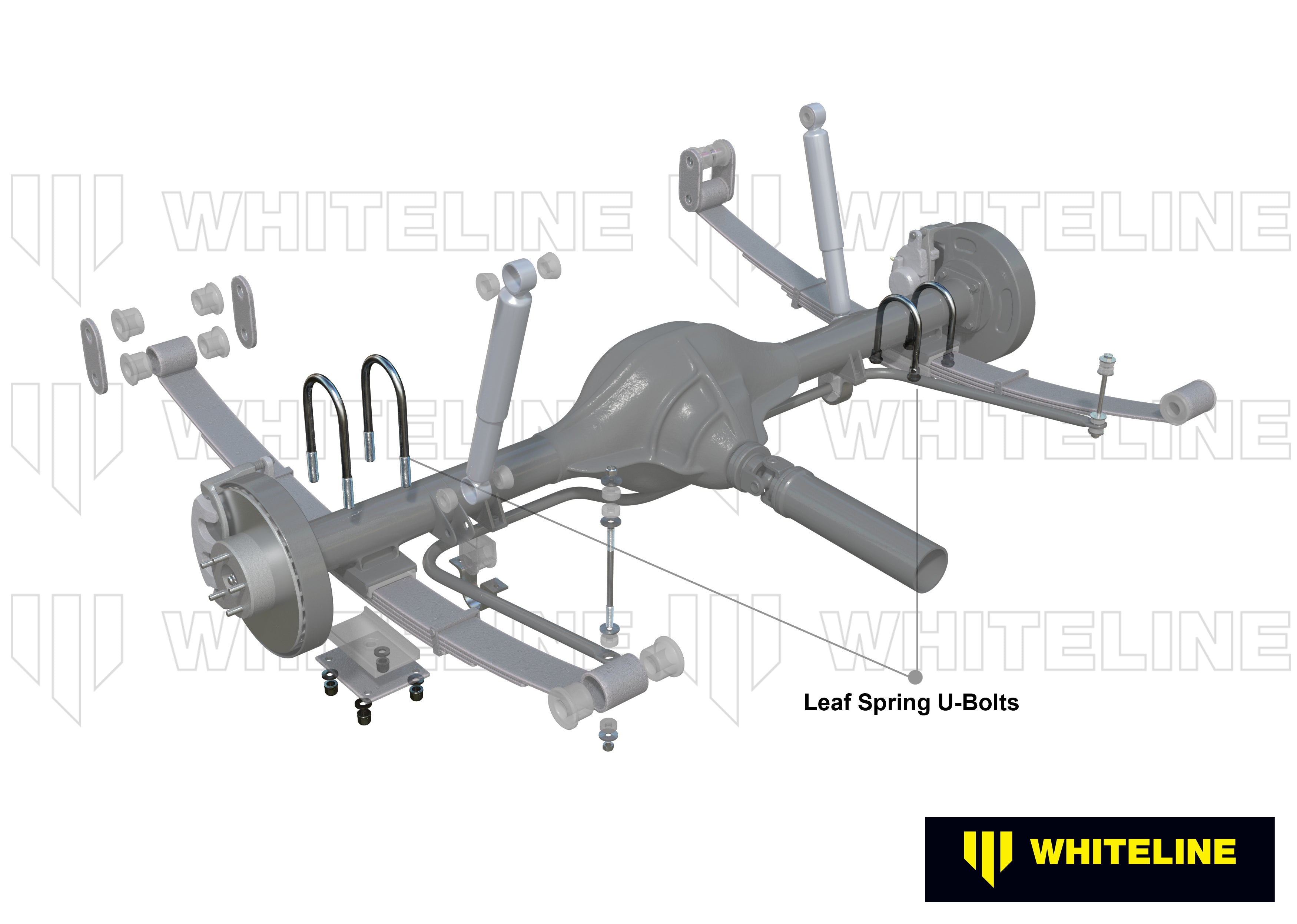 Set bride arc lamelar (u-bolts) Whiteline pentru Mazda B-Series / Mitsubishi Triton / Nissan Navara / Toyota Hilux / Universal Products U Bolts - KUB104