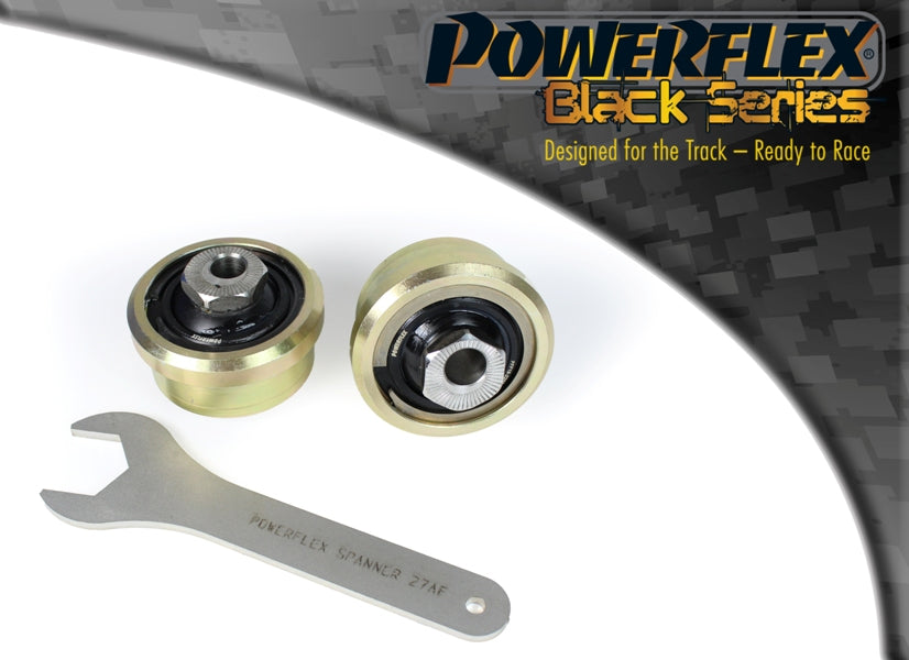 Bucsa poliuretan Powerflex spate brat fata (offset caster reglabil) (Negru) - Ford Fiesta (MK8 (HJ/HF))