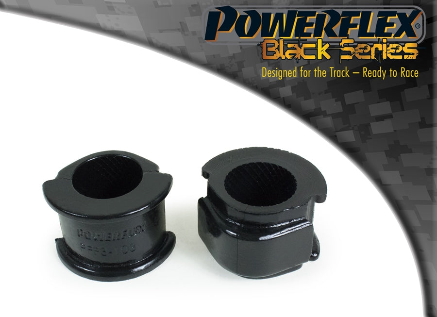Bucse poliuretan Powerflex suport bara stabilizatoare fata 24mm - Audi 80 B3 / B4 - Negru (2 buc)