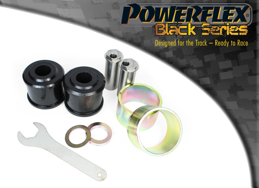 Bucse poliuretan Powerflex brat de reactie fata inferior (offset caster reglabil, la sasiu) - Audi A4 B8 / B9, S4 B8 / B9, RS4 B8 / B9, A6 C7, Porsche Macan 95B - Negru (2 buc)