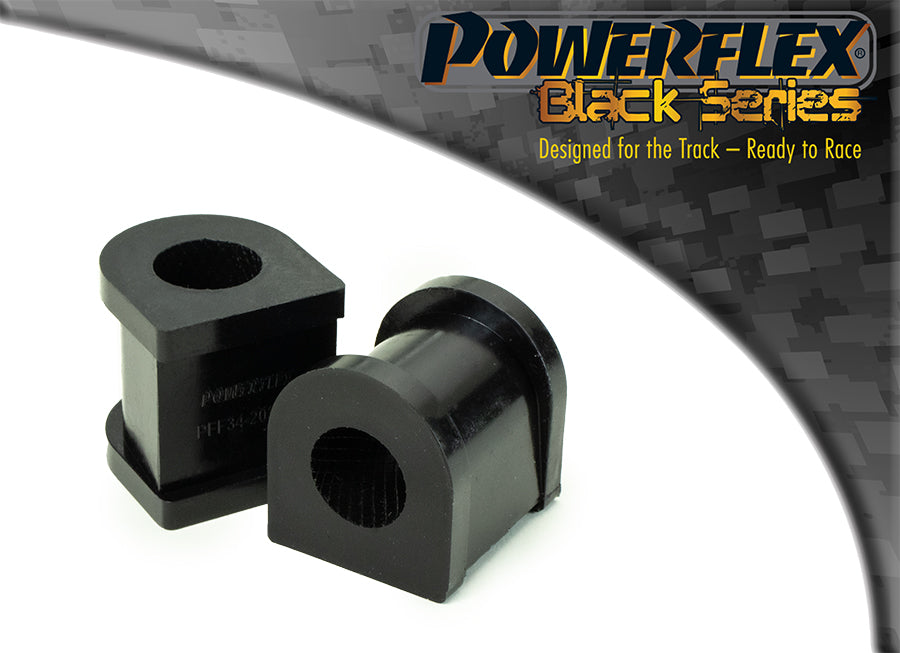Bucse poliuretan Powerflex bara stabilizatoare fata 22.2mm - Lotus Elise 111 / S1 / S2, Exige S2, Tesla Roadster, Opel Speedster - Negru (2 buc)