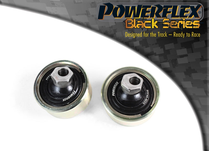 Bucse poliuretan Powerflex brat fata, prindere spate (reglabila pe caster) - Mitsubishi Lancer Evo 10 - Negru (2 buc)