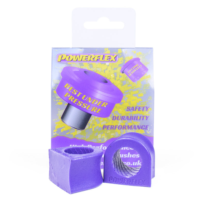 Bucse poliuretan Powerflex bara stabilizatoare 19mm, capat exterior - Citroen AX Phase 1/2, Saxo Phase 1/2, Peugeot 106 Phase 1/2 - Mov (2 buc)
