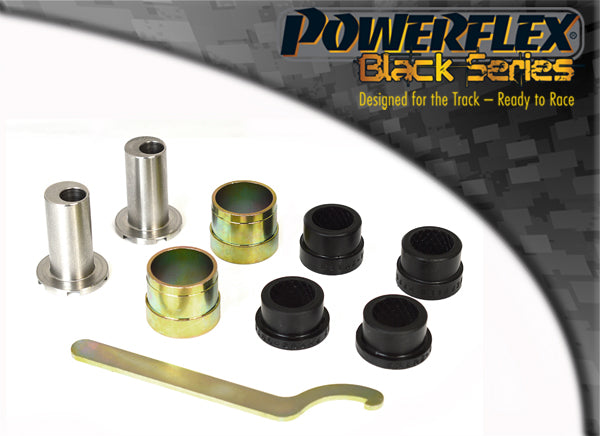 Bucse poliuretan Powerflex brat fata, prindere fata (reglabila pe camber) - Renault Clio 4 / 4 RS - Negru (2 buc)