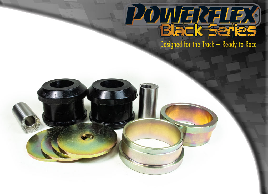 Bucse poliuretan Powerflex brat fata, prindere spate (cu caster deplasat) - Renault Megane 2 - Negru (2 buc)