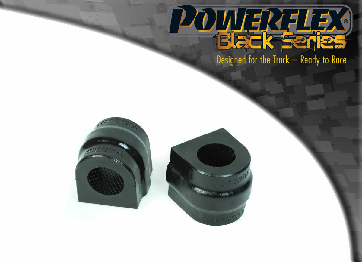 Bucse poliuretan Powerflex bara stabilizatoare fata 22.5mm - Renault Clio 4 / 4 RS - Negru (2 buc)