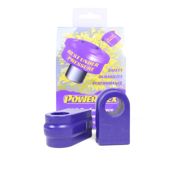 Bucse poliuretan Powerflex bara stabilizatoare fata 24mm - Renault Megane 3 - Mov (2 buc)