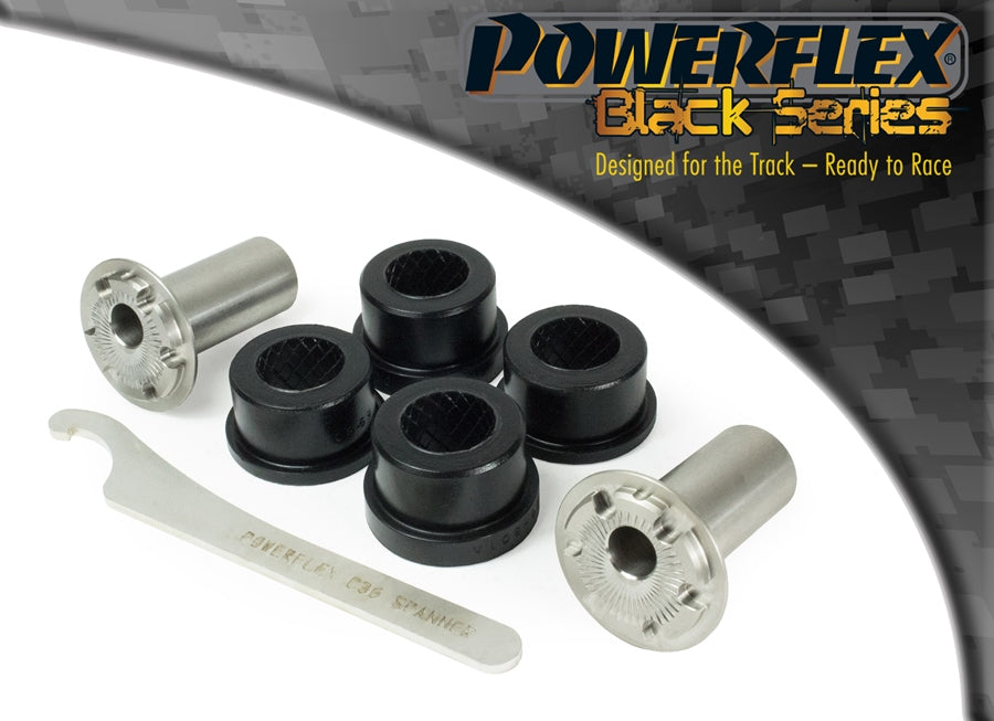 Bucse poliuretan Powerflex spate brat fata (camber reglabil) - Subaru BRZ ZC / ZD8, Toyota GT86 ZN6, GR 86 ZN8 - Negru (2 buc)