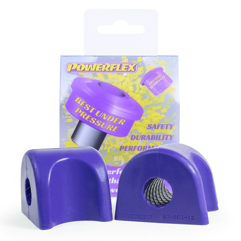 Bucse poliuretan Powerflex bara stabilizatoare fata 18mm - Subaru BRZ ZC, Toyota GT86 ZN6, GR 86 ZN8 - Mov (2 buc)