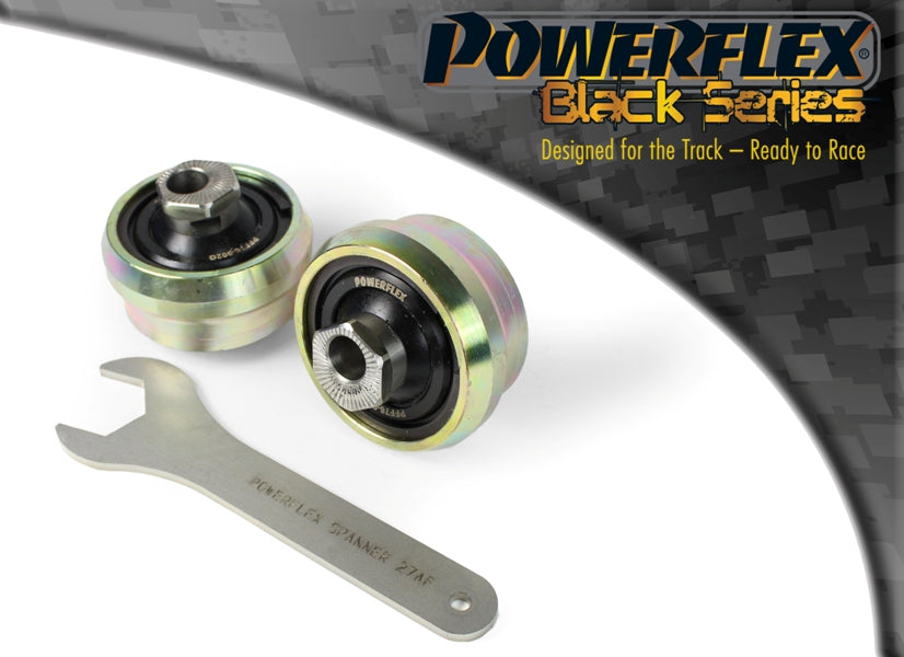 Bucse poliuretan Powerflex brat fata, prindere spate (reglabila pe caster, anti-ridicare) - Toyota GR Yaris GXPA16 - Negru (2 buc)