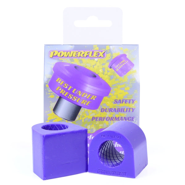 Bucse poliuretan Powerflex bara stabilizatoare fata 21mm - Alfa Romeo MiTo 955, Fiat Punto 199, Opel Corsa D - Mov (2 buc)