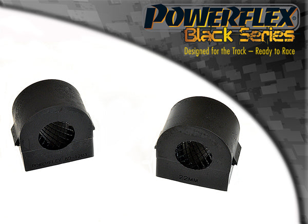 Bucse poliuretan Powerflex suport bara stabilizatoare fata 22mm (din doua bucati) - Opel Astra H - Negru (2 buc)
