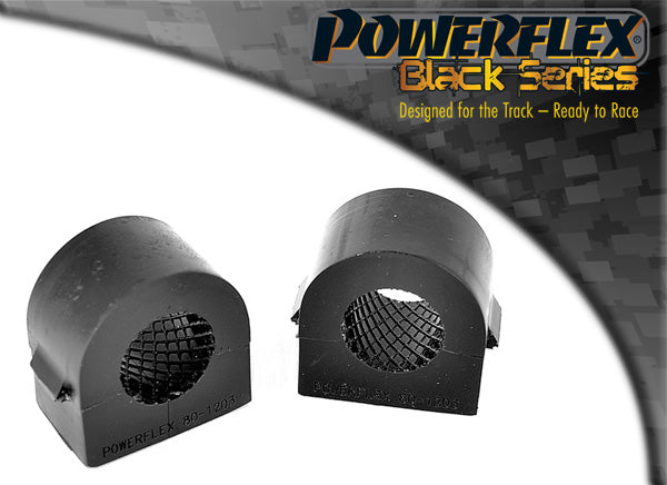 Bucse poliuretan Powerflex suport bara stabilizatoare fata 24mm (din doua bucati) - Opel Astra H - Negru (2 buc)