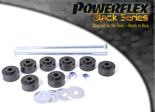 Bucse poliuretan Powerflex bieleta bara stabilizatoare fata (cu surub) - Opel Kadett D / E - Negru (2 buc)