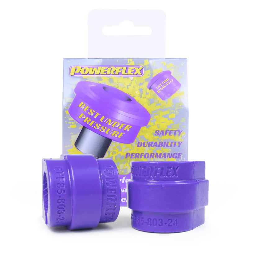 Bucsa poliuretan Powerflex bara stabilizatoare fata 24mm (Mov) - Audi A3/S3/RS3/TT, Seat Leon, Skoda Octavia, Volkswagen Golf