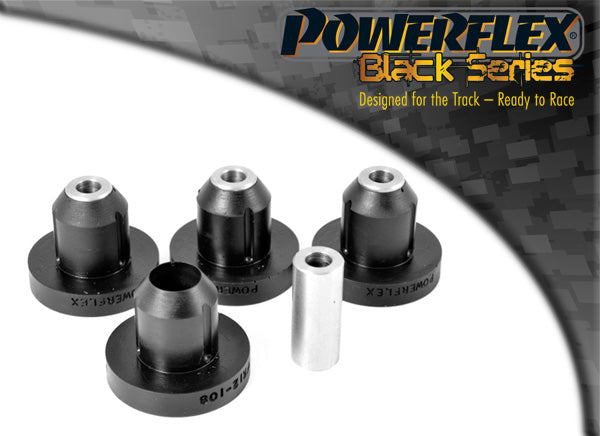 Bucse poliuretan Powerflex suport punte spate - Citroen AX Phase 1/2, Peugeot 106 Phase 1/2 - Negru (4 buc)