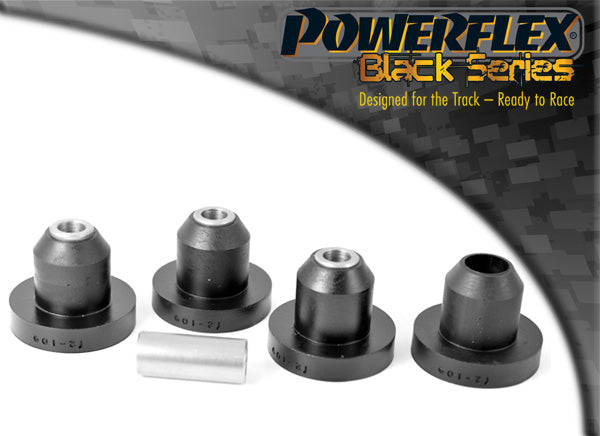 Bucse poliuretan Powerflex suport punte spate - Citroen AX Phase 1/2, Saxo Phase 1/2, Peugeot 106 Phase 1/2 - Negru (4 buc)