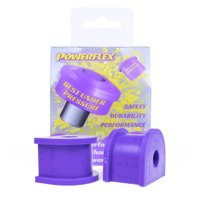 Bucsa poliuretan Powerflex suport bara stabilizatoare spate 14mm (Mov) - Audi 80/A3/S3/RS3/TT, Skoda Octavia, Volkswagen Golf