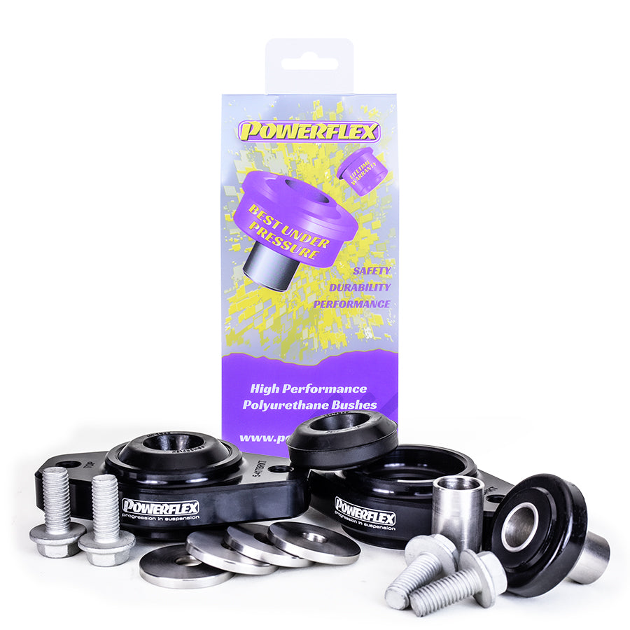 Bucse poliuretan Powerflex prindere de jos amortizor spate (cu suport) - BMW Seria 3 E90 / E91 / E92 / E93 - Mov (2 buc)