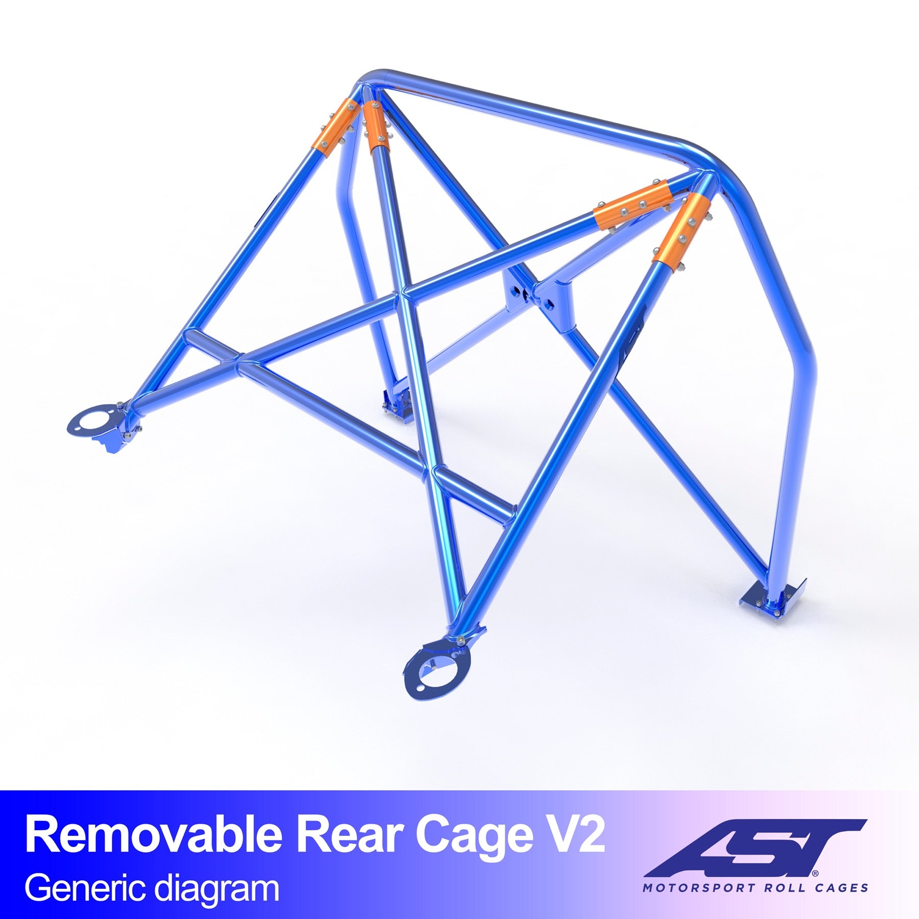 AST Half Cage V2 4-puncte (Bolt-In) pentru CITROËN ZX 3 usi Hatchback