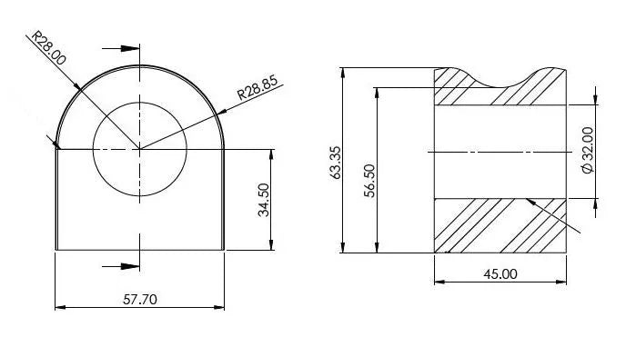 Set bucse suport bara stabilizatoare SuperPro pentru Ford si Volkswagen - SPF5565-32K