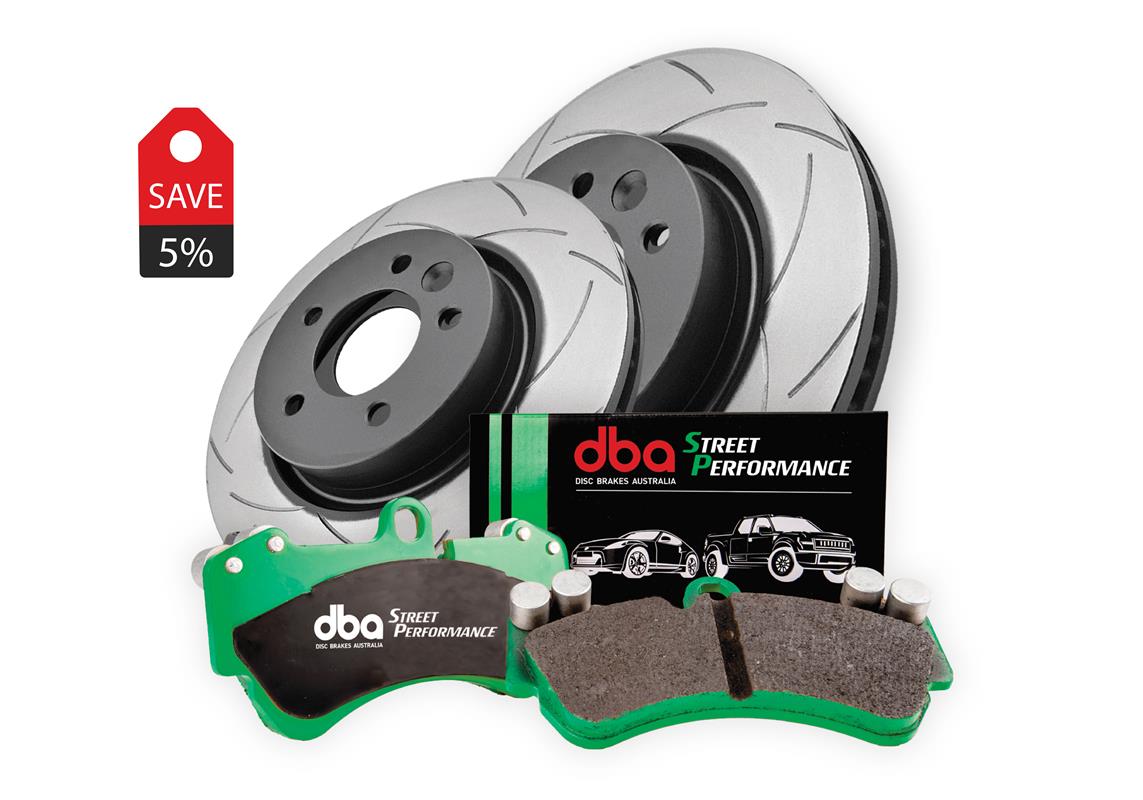 Placute Frana DBA Brake Kit Street Series T2 Slotted & Street Performance (2x DBA649S + DB1186SP) Spate Subaru Legacy DBA649S-1186SP