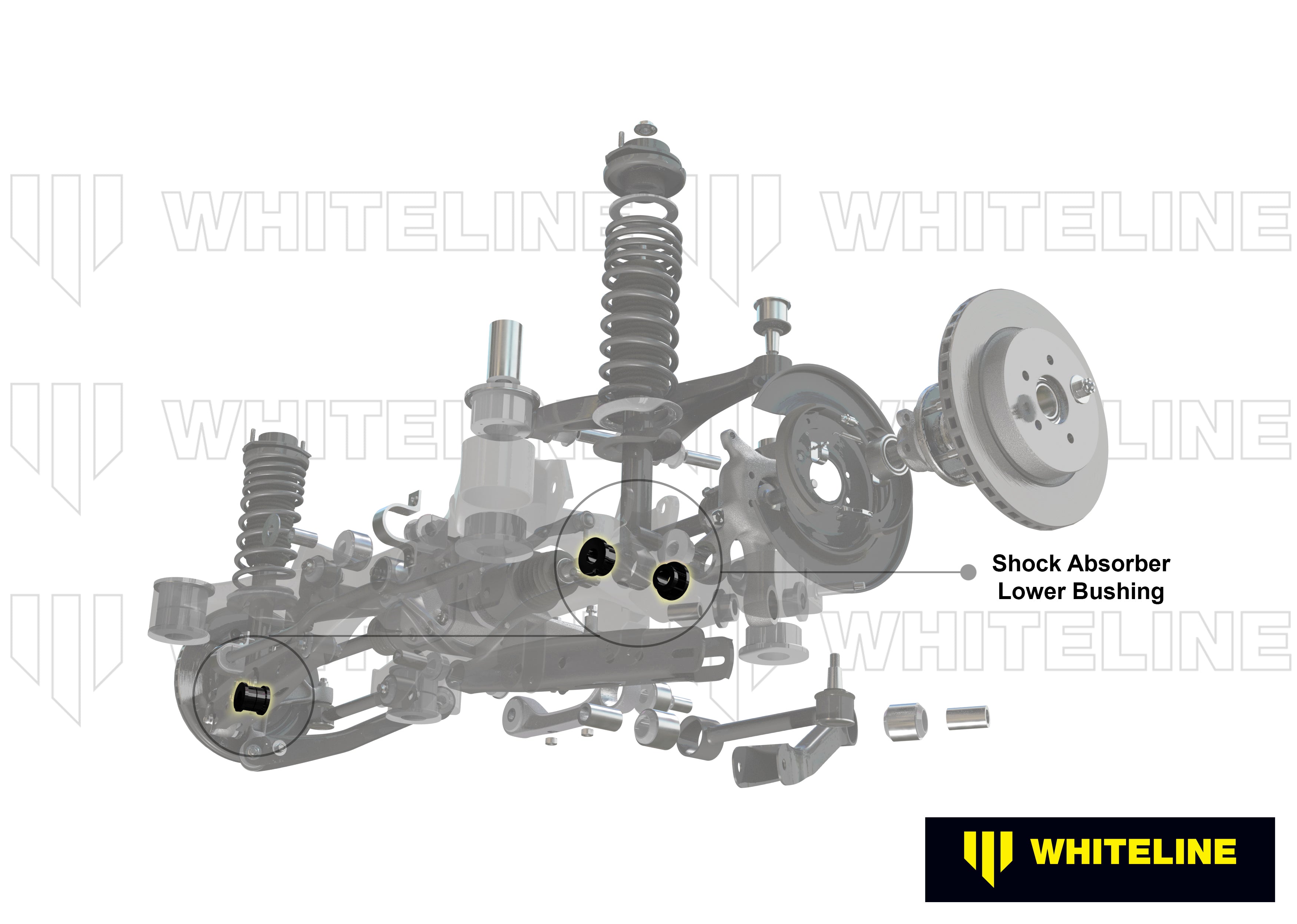 Set bucse inferioare amortizor Whiteline pentru Subaru Impreza - W0505