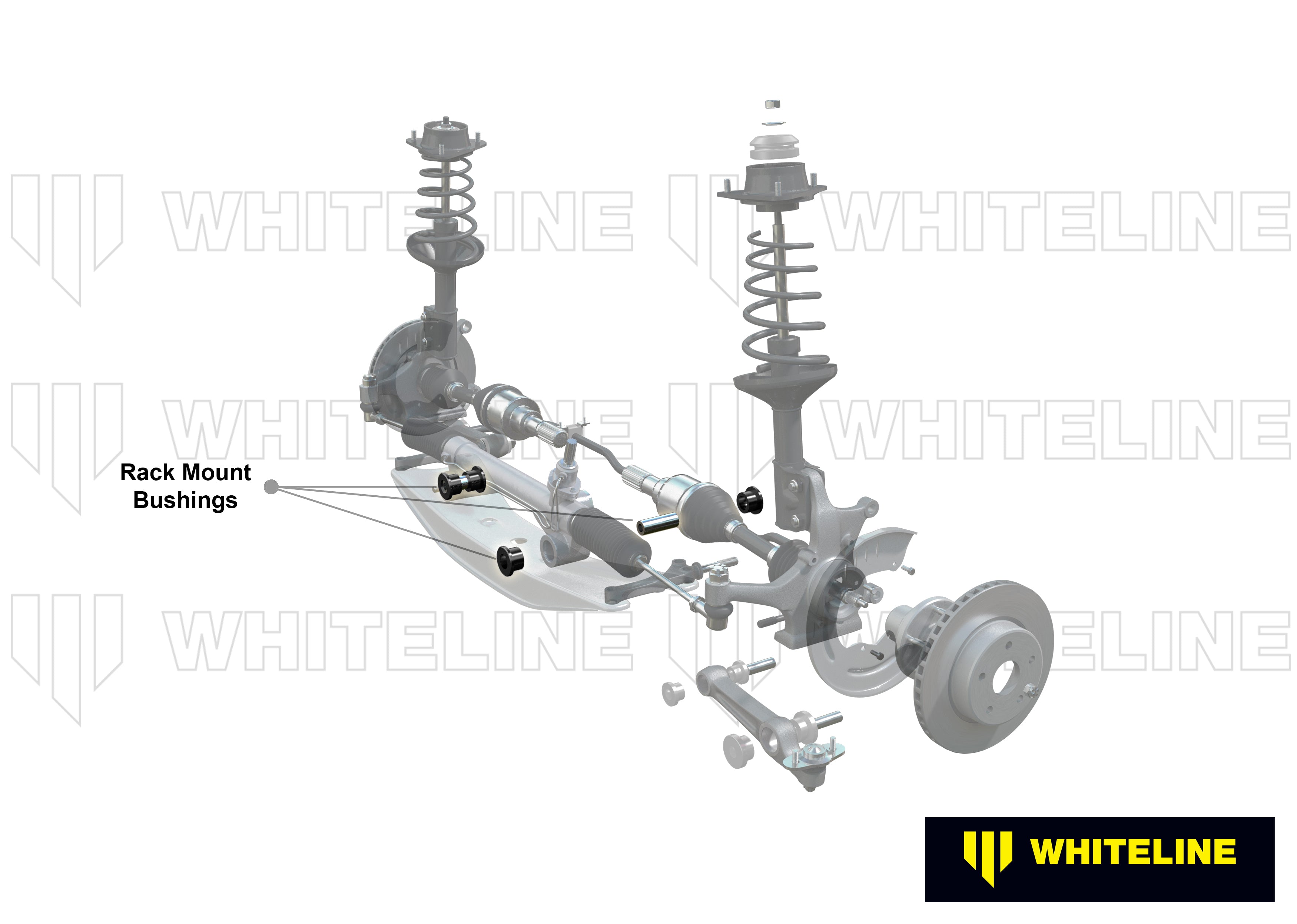 Set bucse suport caseta directie Whiteline pentru Opel Corsa - W12593