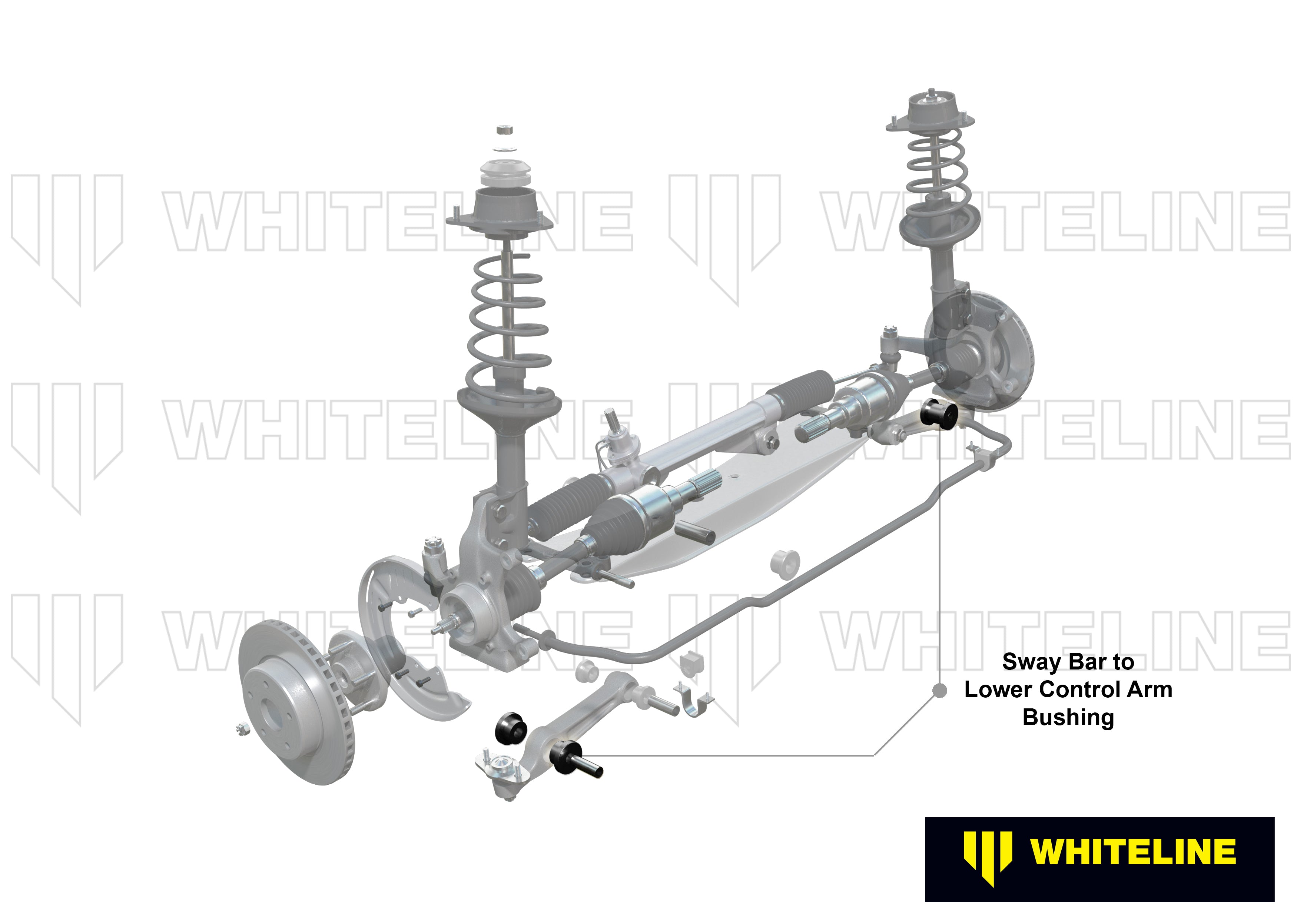 Set bucse brat suspensie inferior exterior Whiteline pentru Toyota Camry - W21211