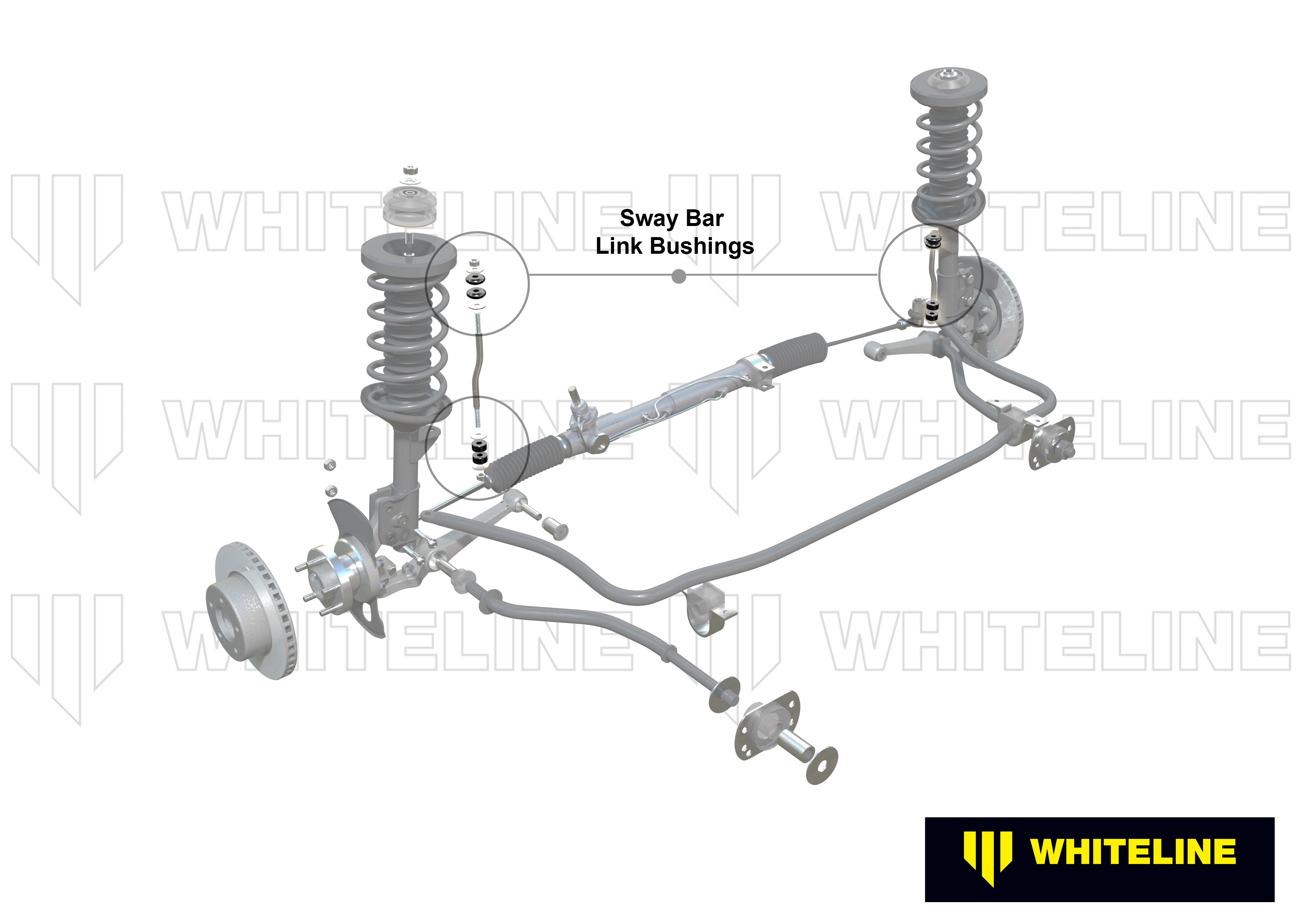 Bieleta antiruliu set bucse Whiteline pentru Universal Products Sway Bar Products - W22121
