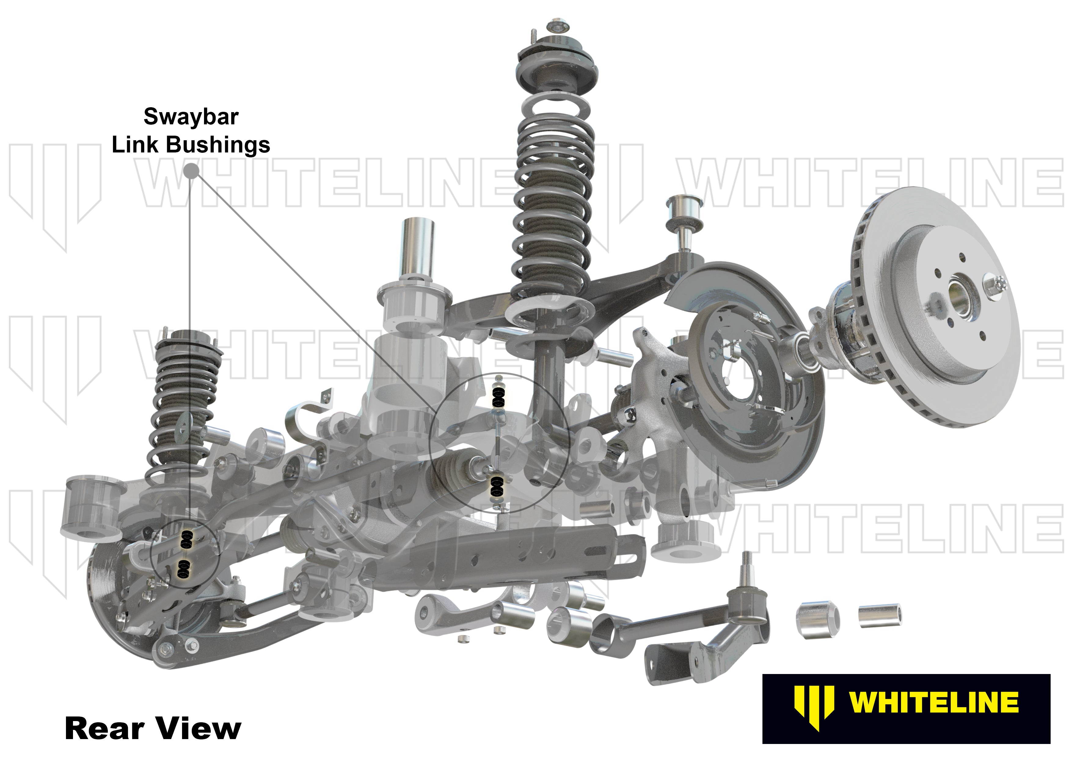 Bieleta antiruliu set bucse Whiteline pentru BMW Seria 3 - W23394
