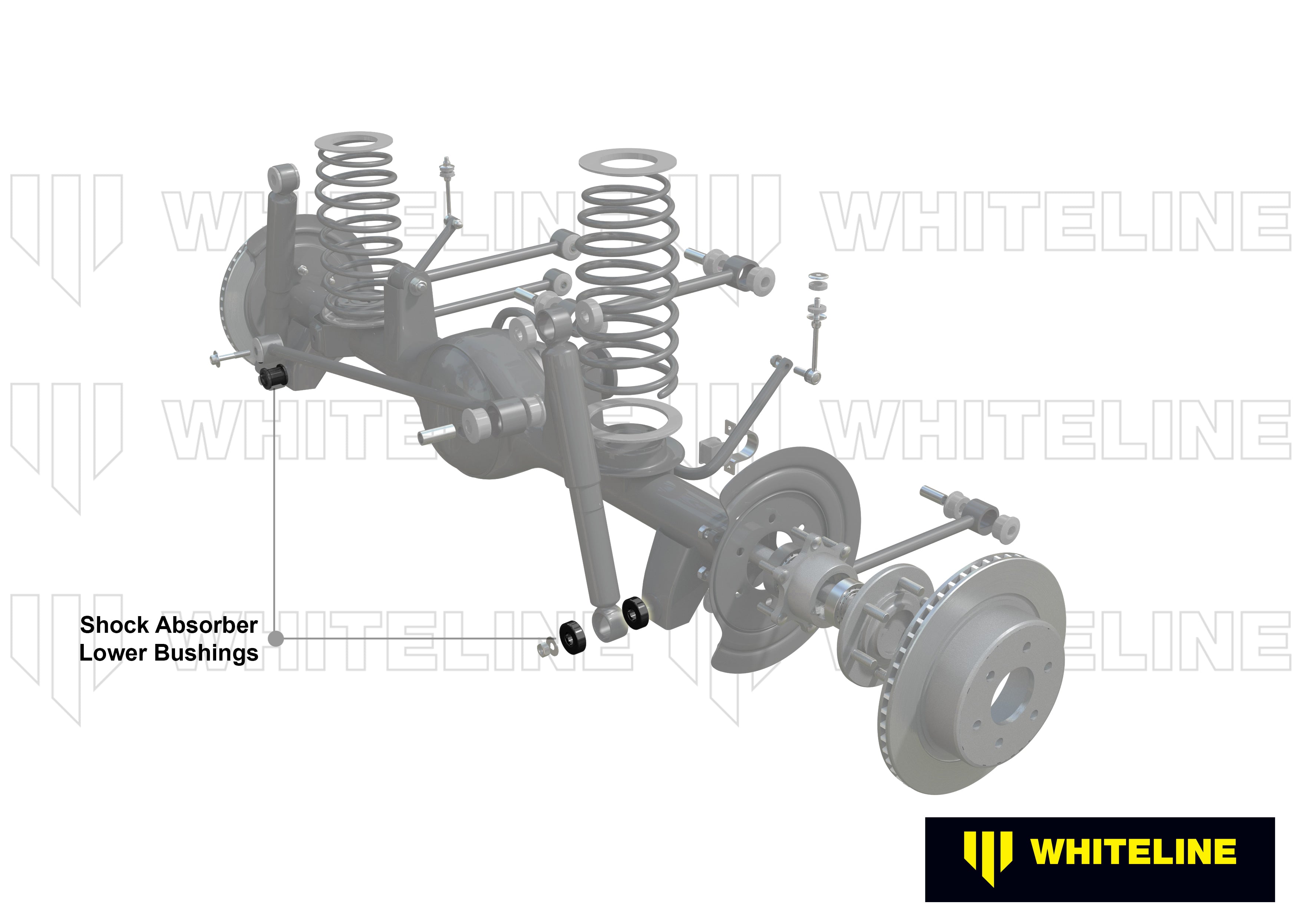 Set bucse inferioare amortizor Whiteline pentru Nissan Patrol - W31902