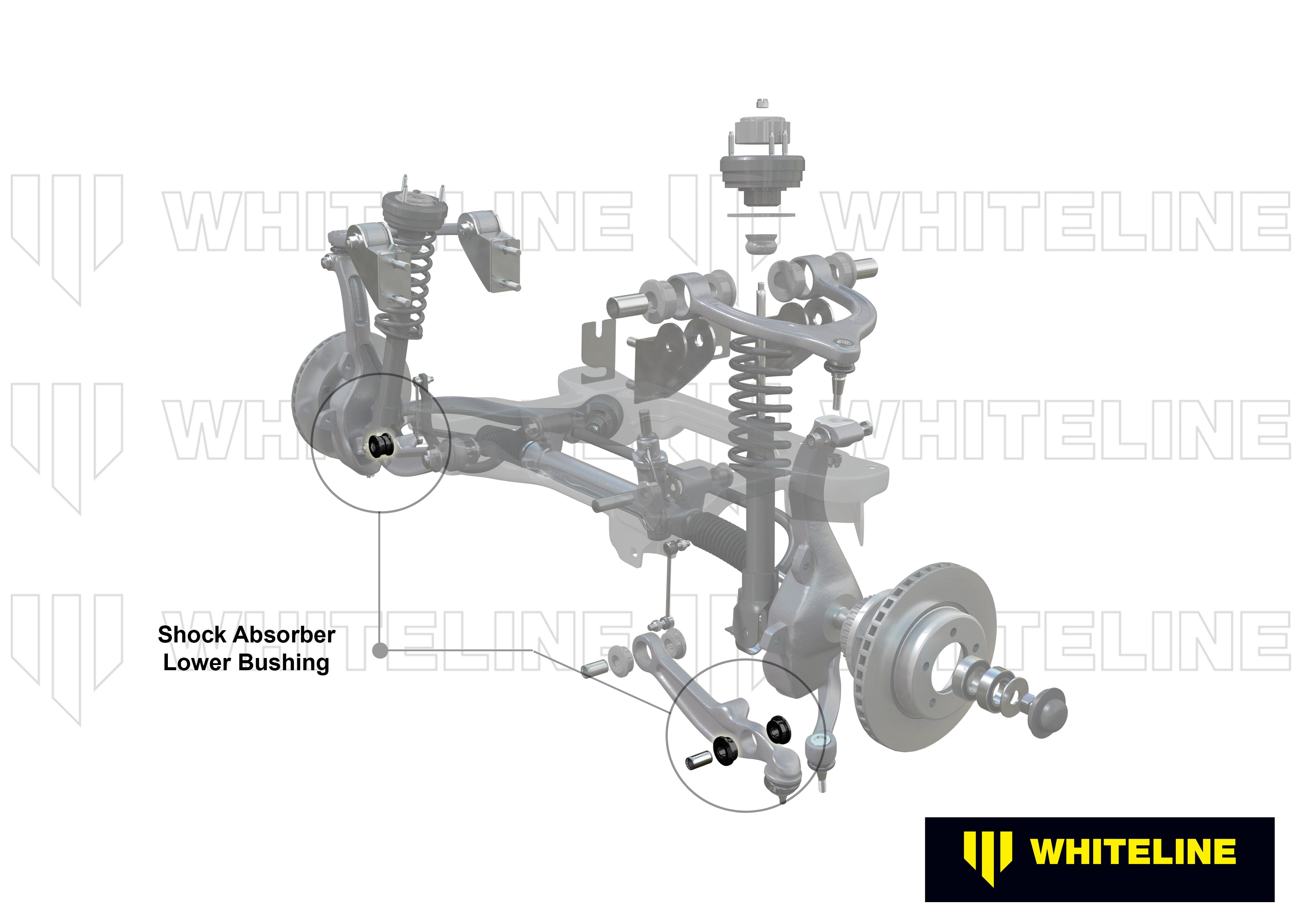 Shock absorber to set bucse brat suspensie Whiteline pentru Ford Fusion / Mazda 6 - W33335